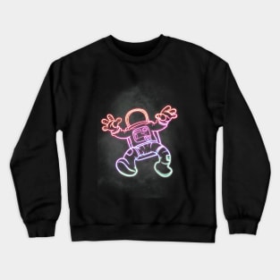 Neon Falling Astronaut Crewneck Sweatshirt